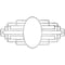 Ekena Millwork Elizabeth Architectural Grde PVC Pierced Medallion, 16"W x 8"H x 7 5/8"IH x 4 3/8"IW x 1/2"P, Pewter CMPP16X08EBAPW - alternate 1